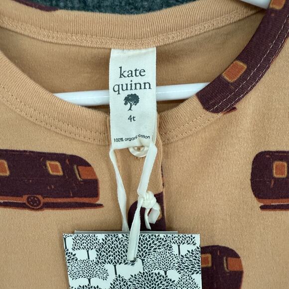 Kate Quinn Button Up Cardigan Size 4T Camper Trailer Organic Cotton Jersey Knit - Picture 4 of 6